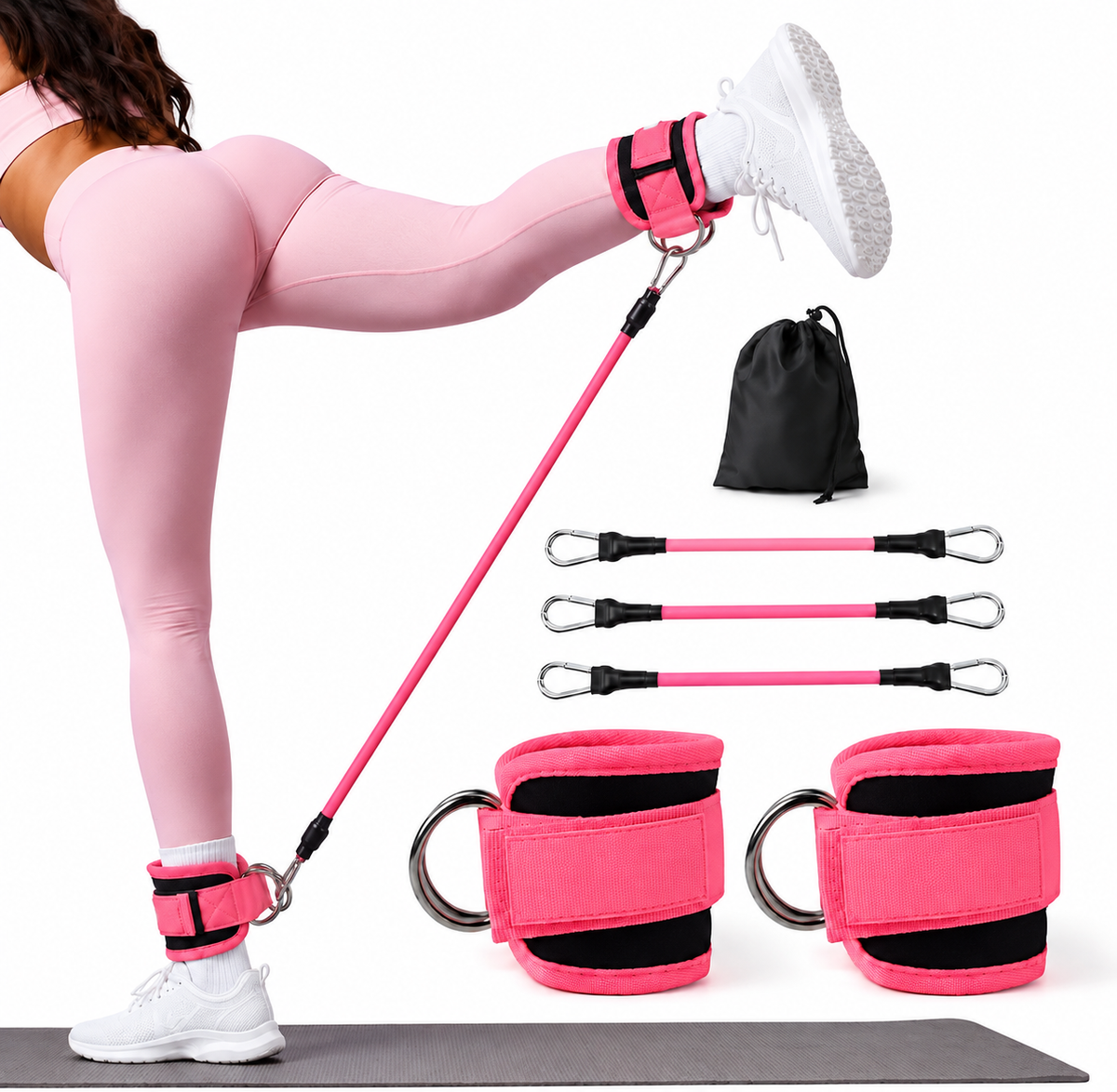 Ankle Resistance Bands Kit for Women & Men