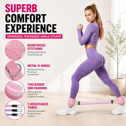 Ankle Resistance Bands Kit for Women & Men