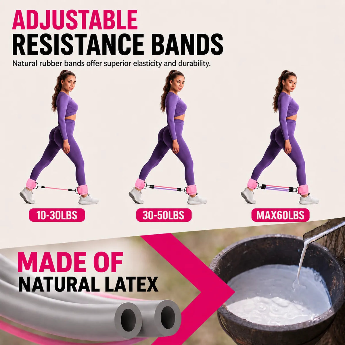 Ankle Resistance Bands Kit for Women & Men