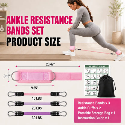 Ankle Resistance Bands Kit for Women & Men